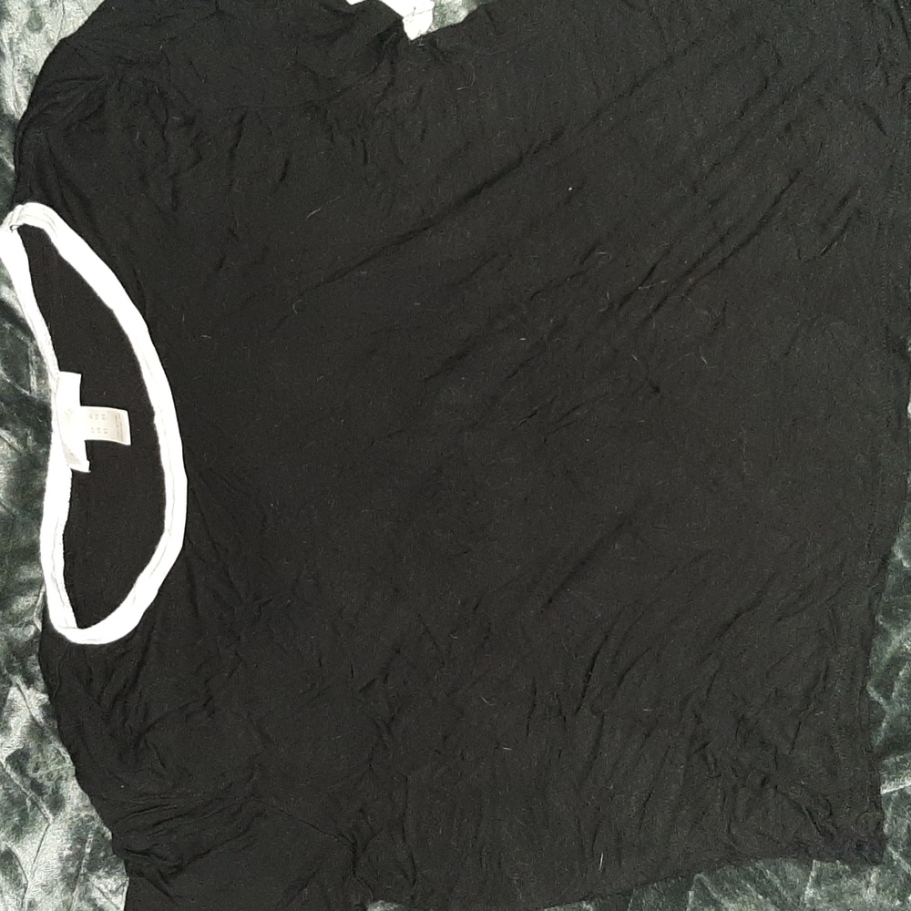 Black sws essentials crop top